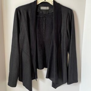 Bagatelle draped faux leather light jacket